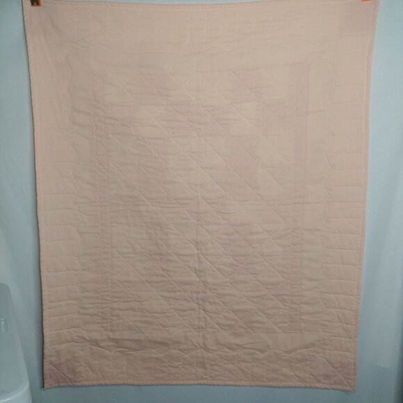 Homemade Baby Quilt Woodland Fairies Sparkle Green Floral Pink Patchwork Magical - Picture 11 of 11